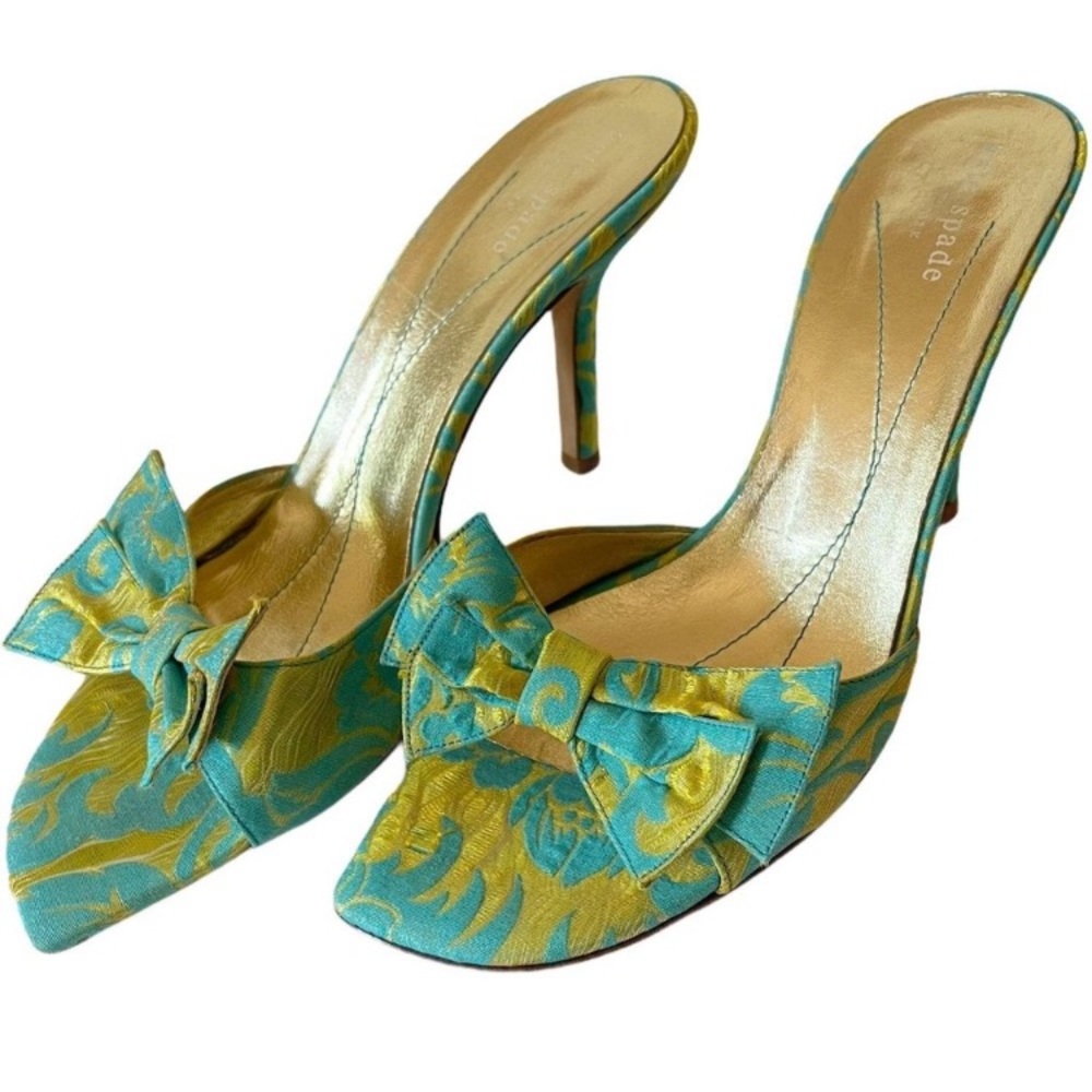 Kate Spade NY Itsy Heels Turquoise Jacquard